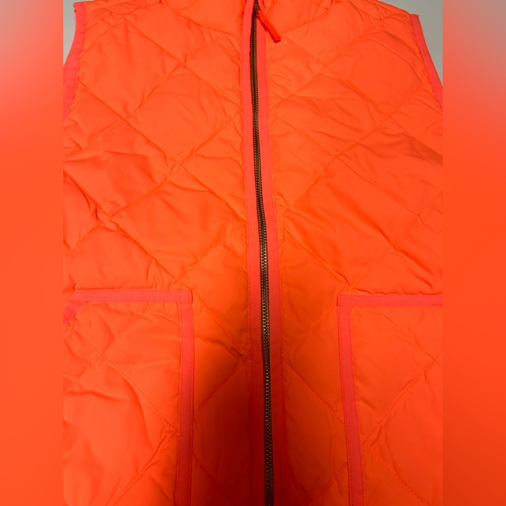 Neon orange puffer vest new with tags